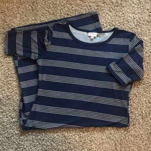 LuLaRoe Blue/Grey Julia Dress